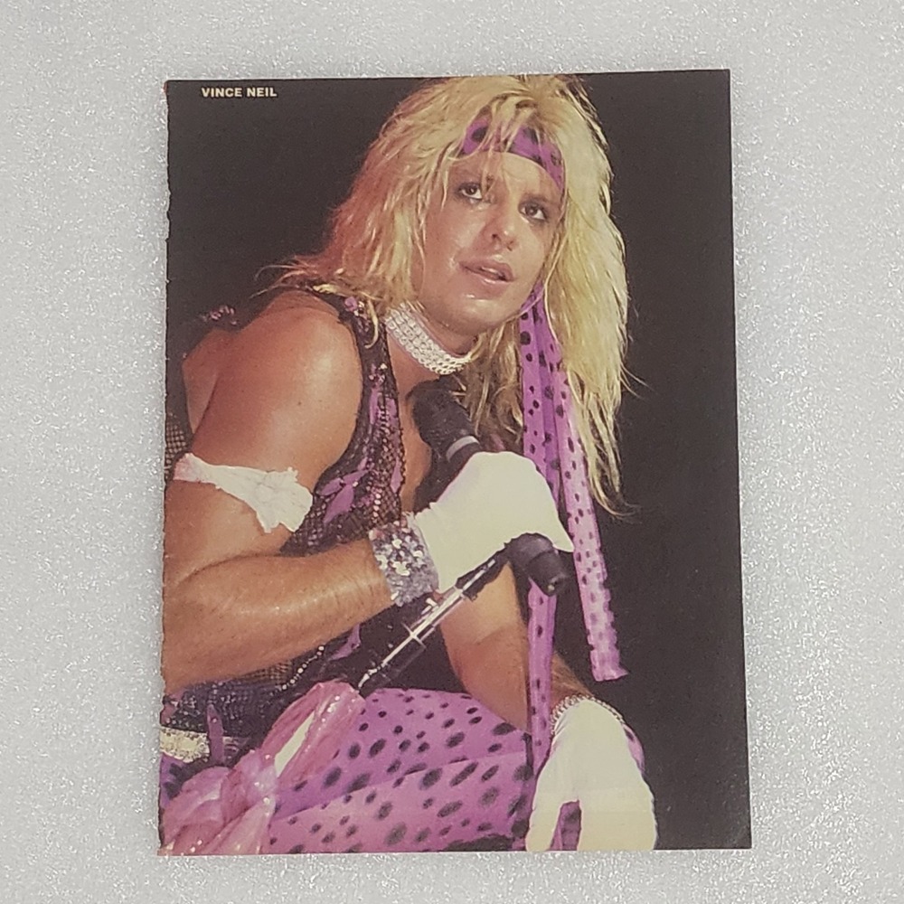Vince Neil Motley Crue Vintage Poster Clipping 8x10 1980s Magazine Pinup Art